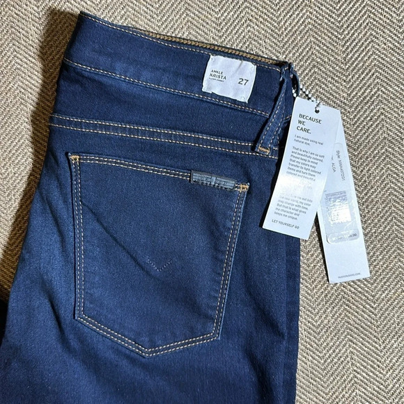 NWT HUDSON KRISTA ANKLE SUPER SKINNY DARK JEAN SIZE 27 COLOR ALGA NWA407ZG1 - Picture 1 of 9